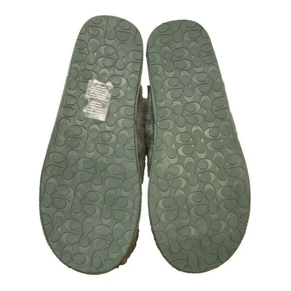 COACH Womens Sz 6B Zennie Slippers Shearling CM676 Pistachio Green Slides - Picture 6 of 8